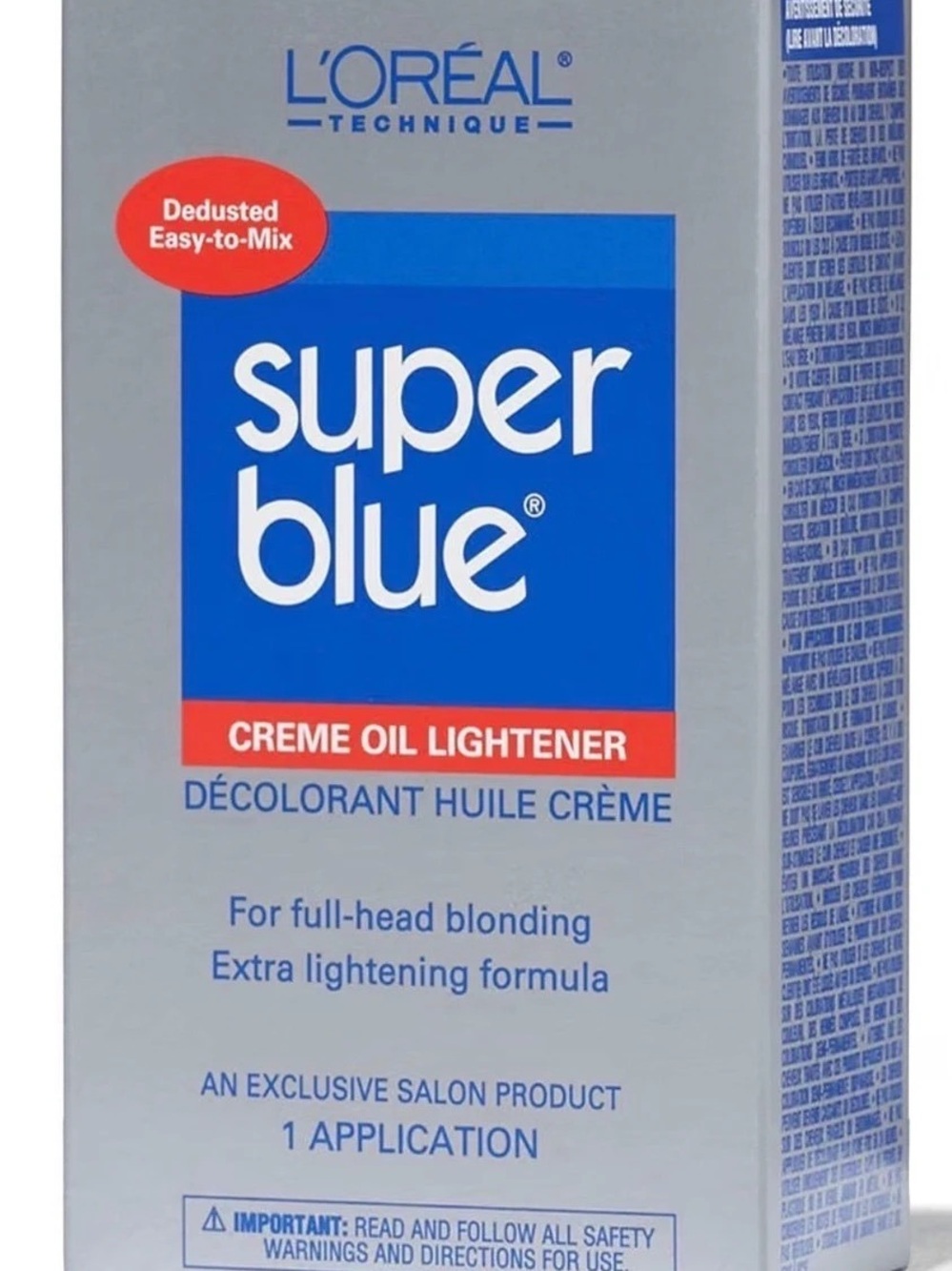 L'Oreal Super Blue Creme Oil Lightener Creme Lightener Hair Color NWT
